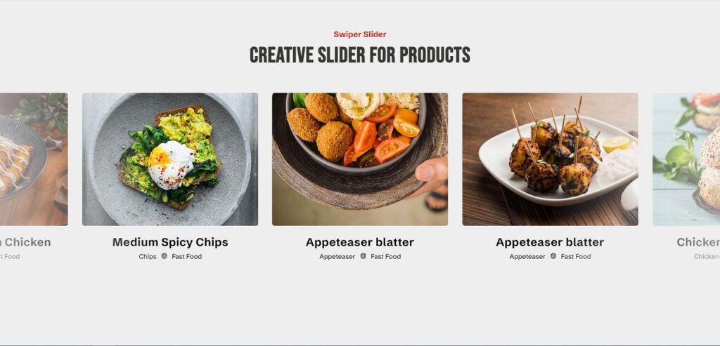 Creative Slider For Products - Swiper Slider