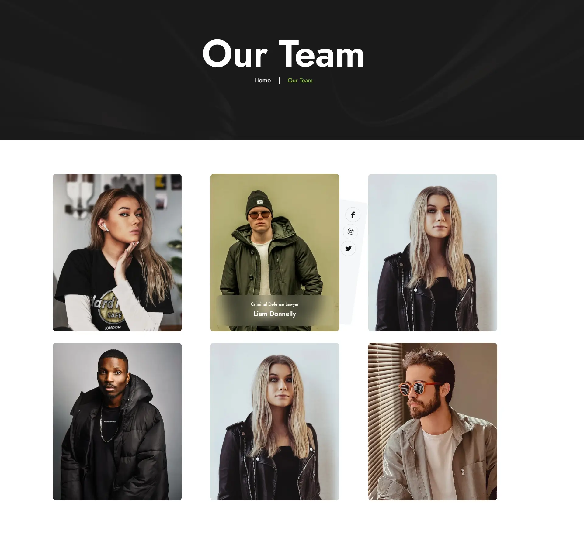 Creative Modern Startup Team Section Template