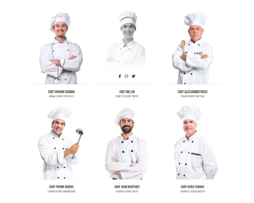 Creative Chefs Team Section Template