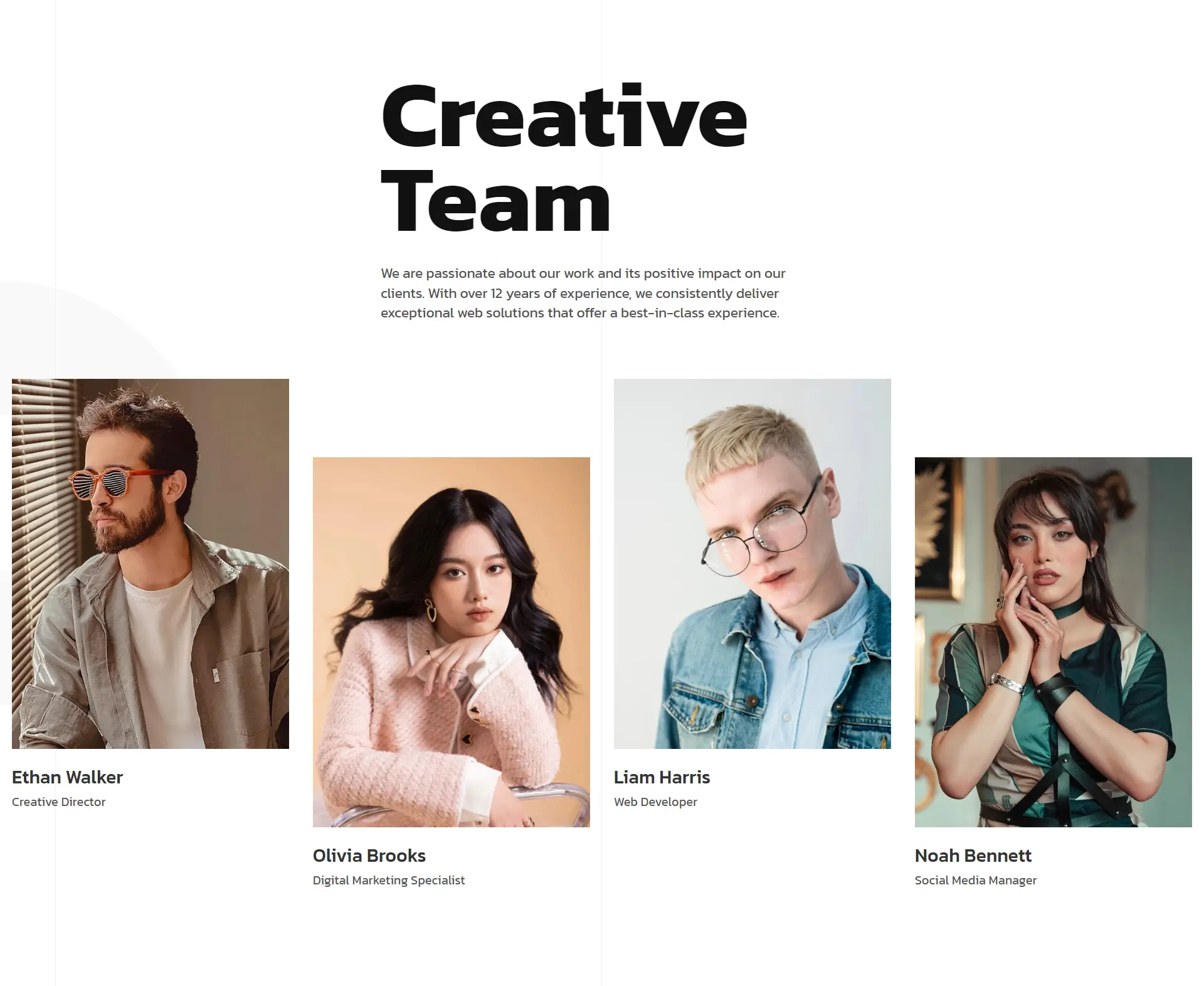 Creative Digital Agency Studio Team Section Template