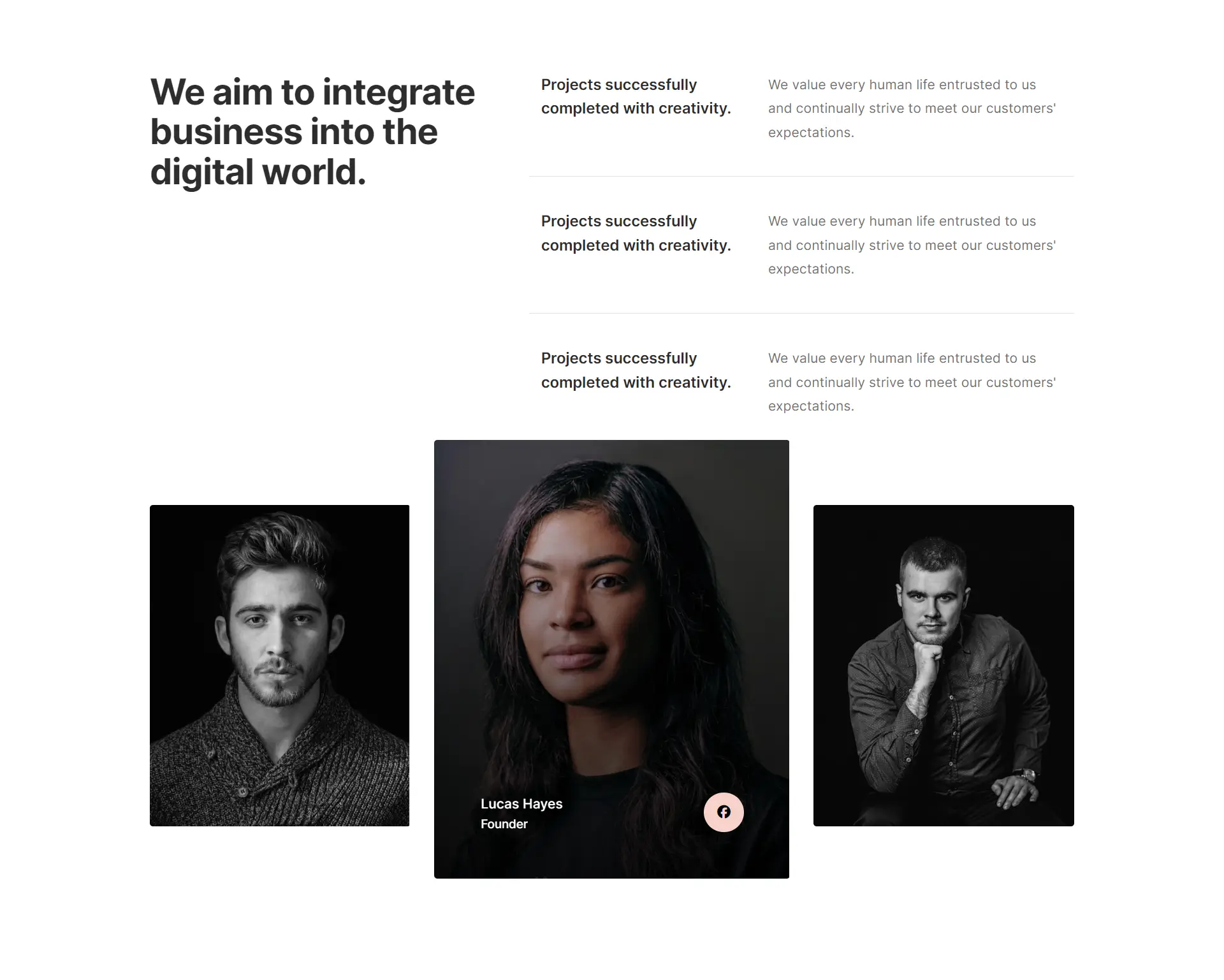 Creative Digital Agency Team Section Template