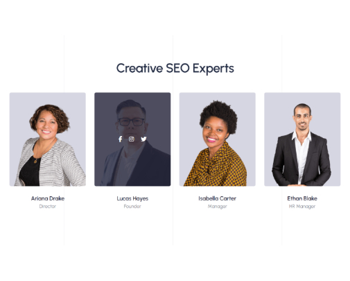 Creative SEO Team Section Template