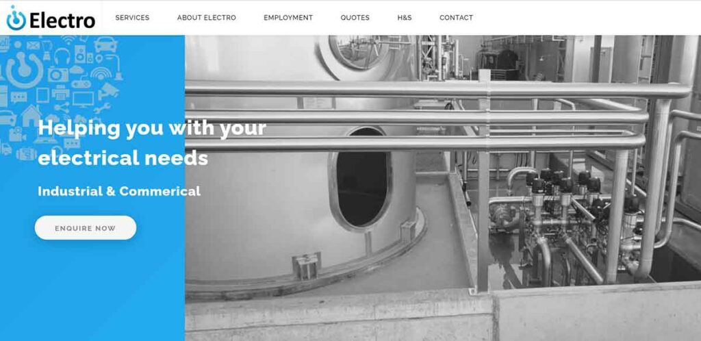 Electro – Commercial & Industrial Electricians | Custom Website