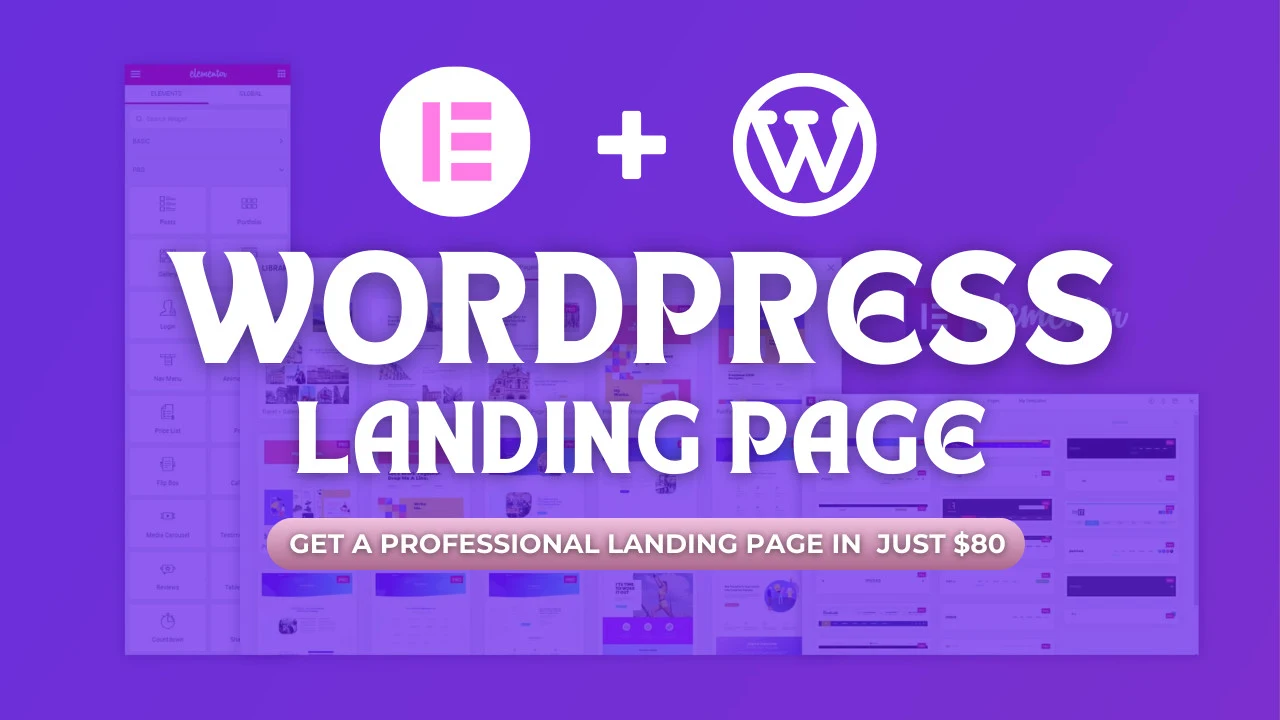 Develop Responsive WordPress Landing Page or Elementor Landing Page