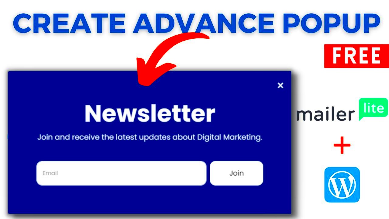 How to create Advance WordPress popup using Mailerlite  YouTube