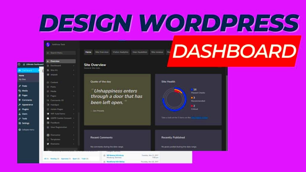 How To Design The Wordpress Admin Dashboard Into Modern Style