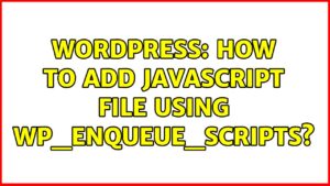 How to Enqueue Scripts with Custom Attributes in WordPress