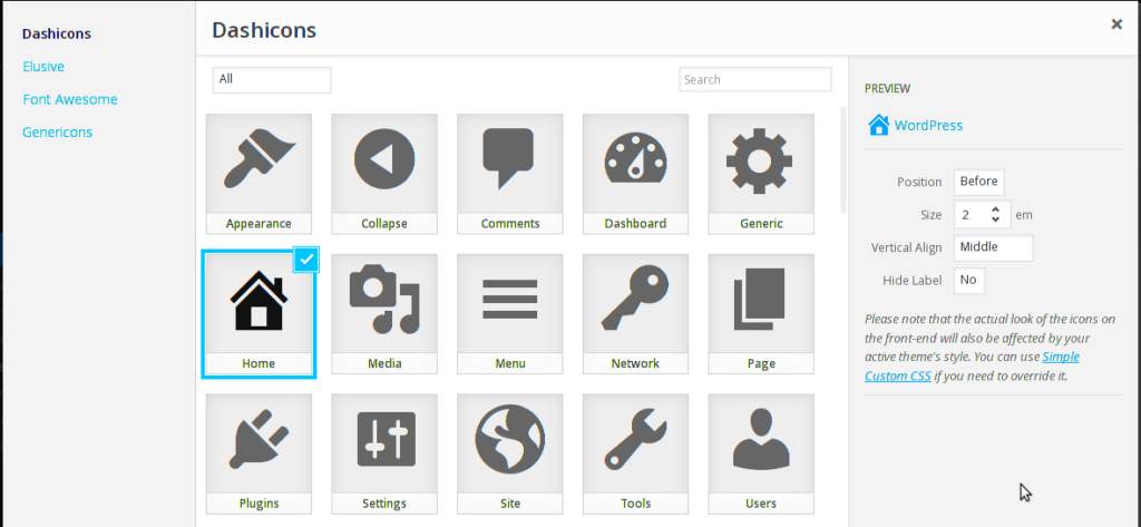 How to Add Icons to WordPress Custom Menus Without Plugins