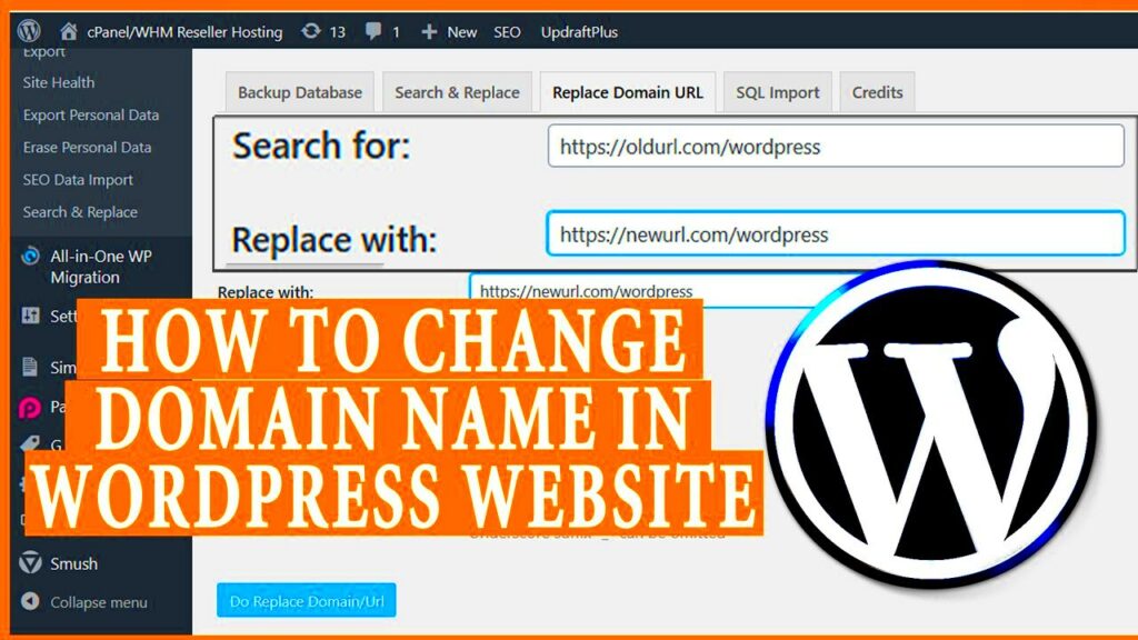 How to change the domain name in your Wordpress site  YouTube