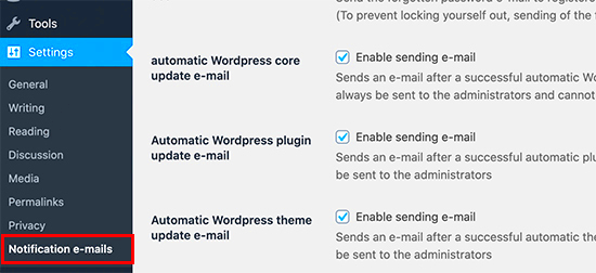 How to Disable Automatic Update Email Notification in WordPress