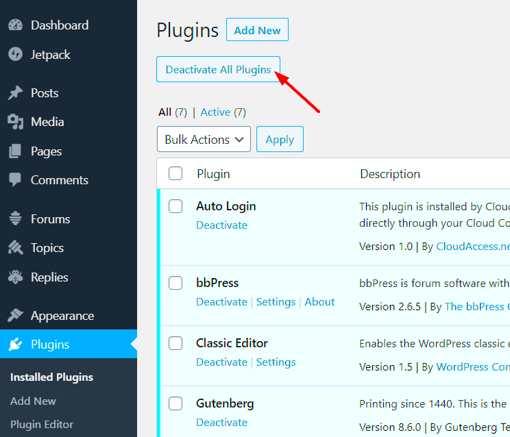 How To Deactivate WordPress Plugins In Bulk 6 Methods  QuadLayers