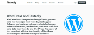 Website HTML for Text Messaging Integration with WordPress Plugin