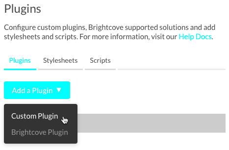 Configuring Player Plugins  Brightcove Learning