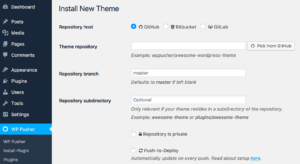 Linking a Live WordPress Website to a GitHub Repository