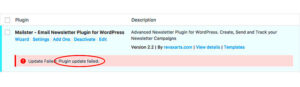 Update Failed WordPress Plugin: How to Fix It