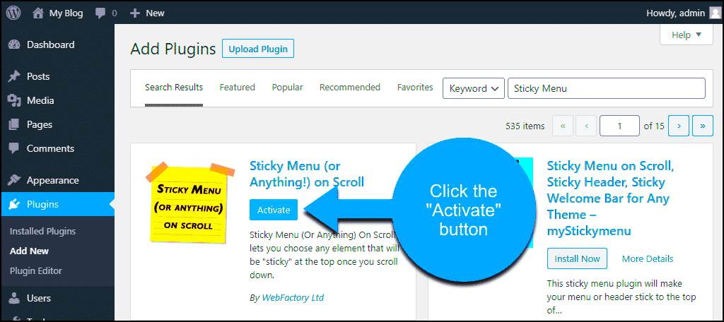 How to Add a Sticky Menu for Floating Navigation in WordPress  GreenGeeks