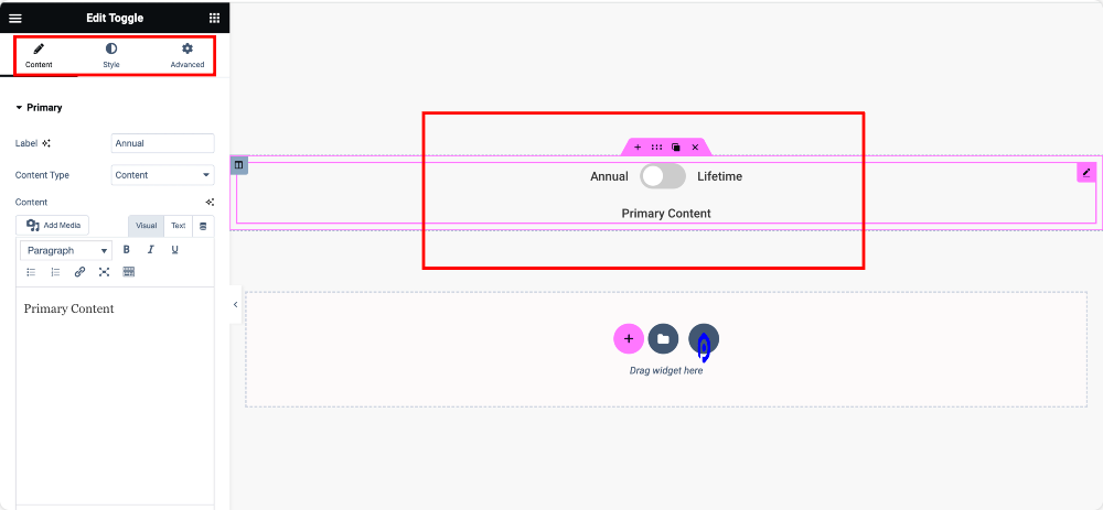 How to Create a Toggle Button With Elementor StepbyStep Guide