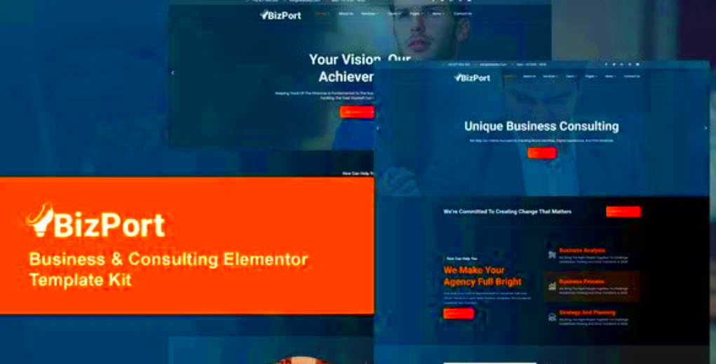 Bizport  Business  Consulting Elementor Template Kit  GPL Downloads