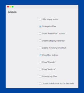 Search and Filter Options for WooCommerce in Elementor