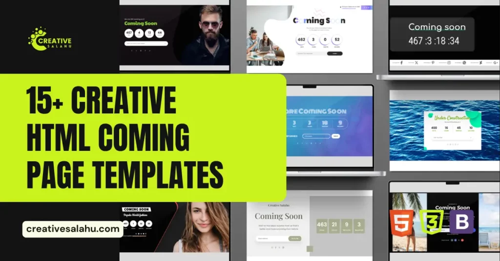 15 Creative HTML Coming Soon Templates | Download Free