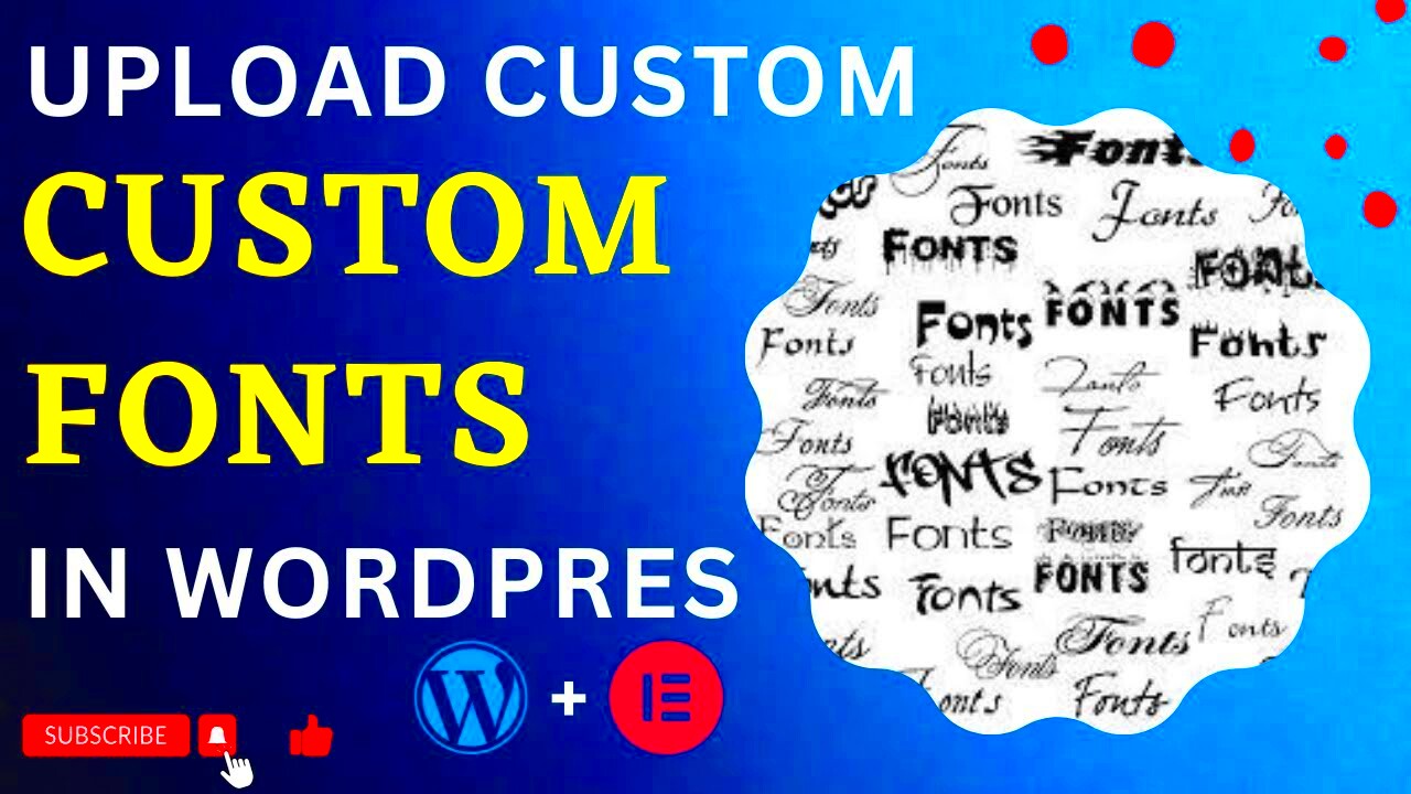 How to addupload Custom Fonts in WordPress Elementor  YouTube