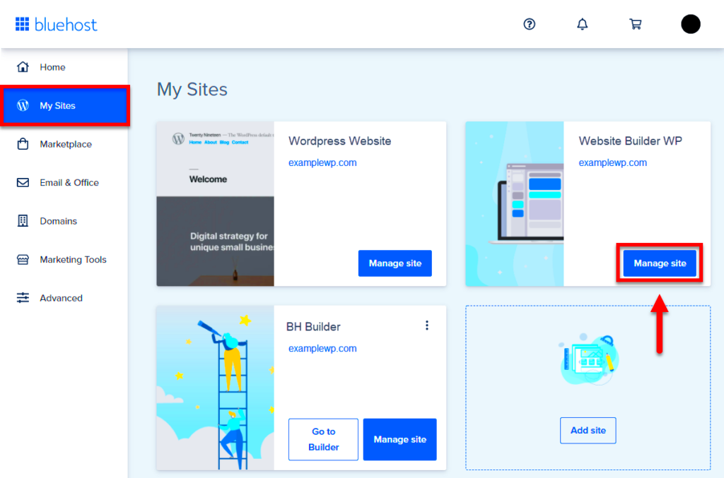 Website Builder for WordPress  Getting Started  Bluehost Support