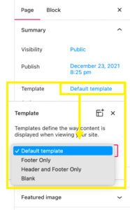 Managing Templates: Where to Find WordPress Default Settings