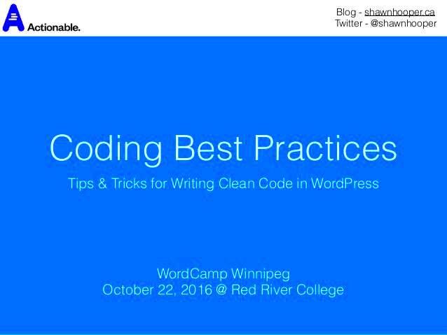 WordPress Coding Standards  Best Practices