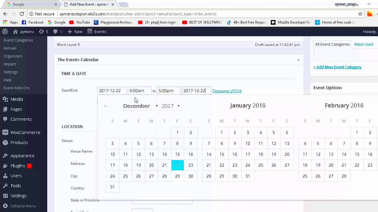 How to use The Events Calendar WordPress plugin  Video Tutorial