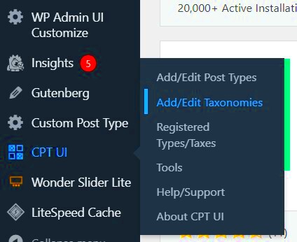 WordPress Custom Post Type Taxonomy Category