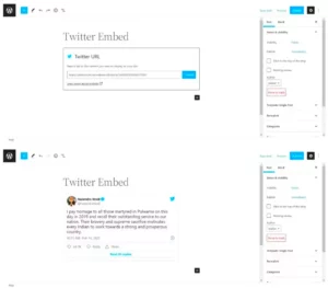 Embedding Twitter Thread Posts into WordPress
