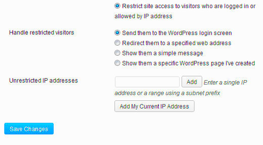 How to Restrict WordPress Site Access by IP or Logged In Users