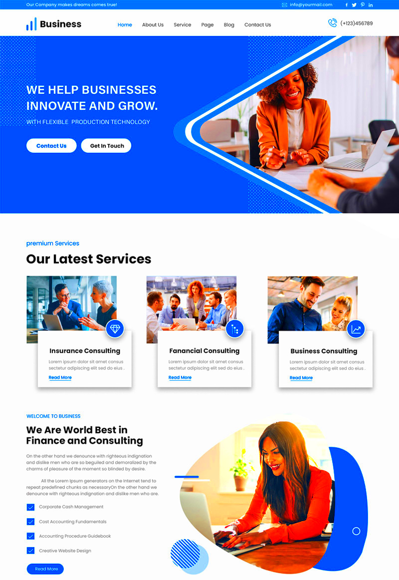 Consultant WordPress Theme For Consultation Professionals