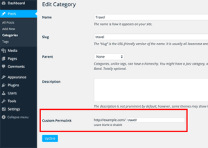 Changing Permalinks for a Single Category in WordPress
