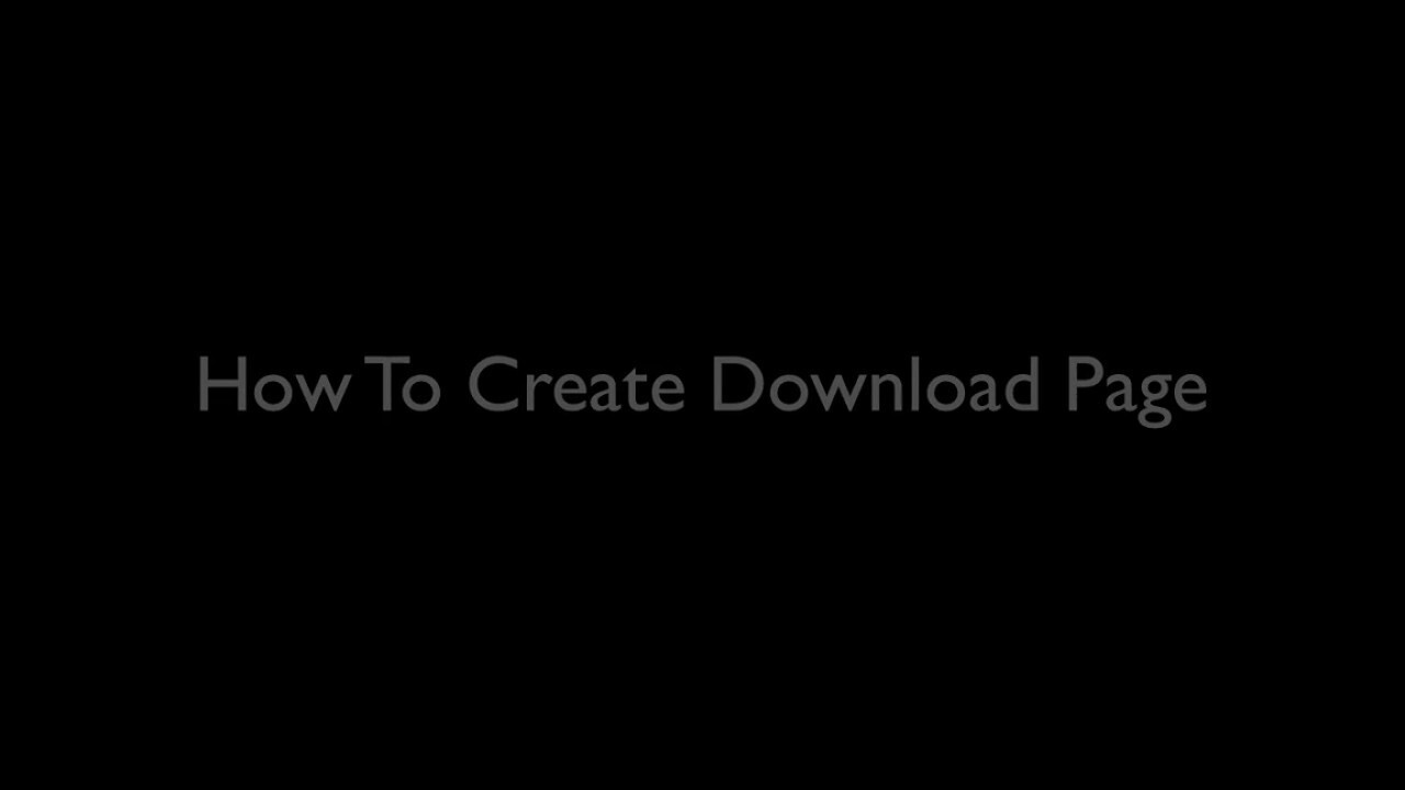 How To Create Download Page In WordPress  YouTube