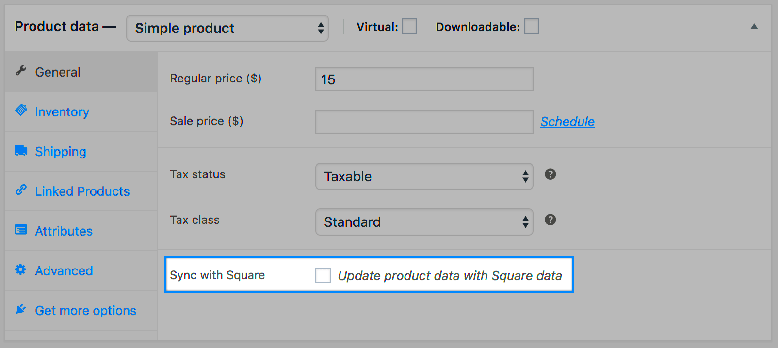 WooCommerce Square Sync Settings  WooCommerce