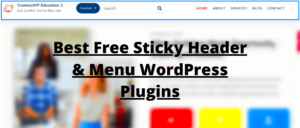Free Sticky Menu Plugins for WordPress