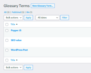 Creating a Glossary of WordPress Admin Terms for Beginners