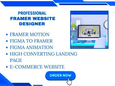 A responsive website using Framer framer animation Figma to framer 