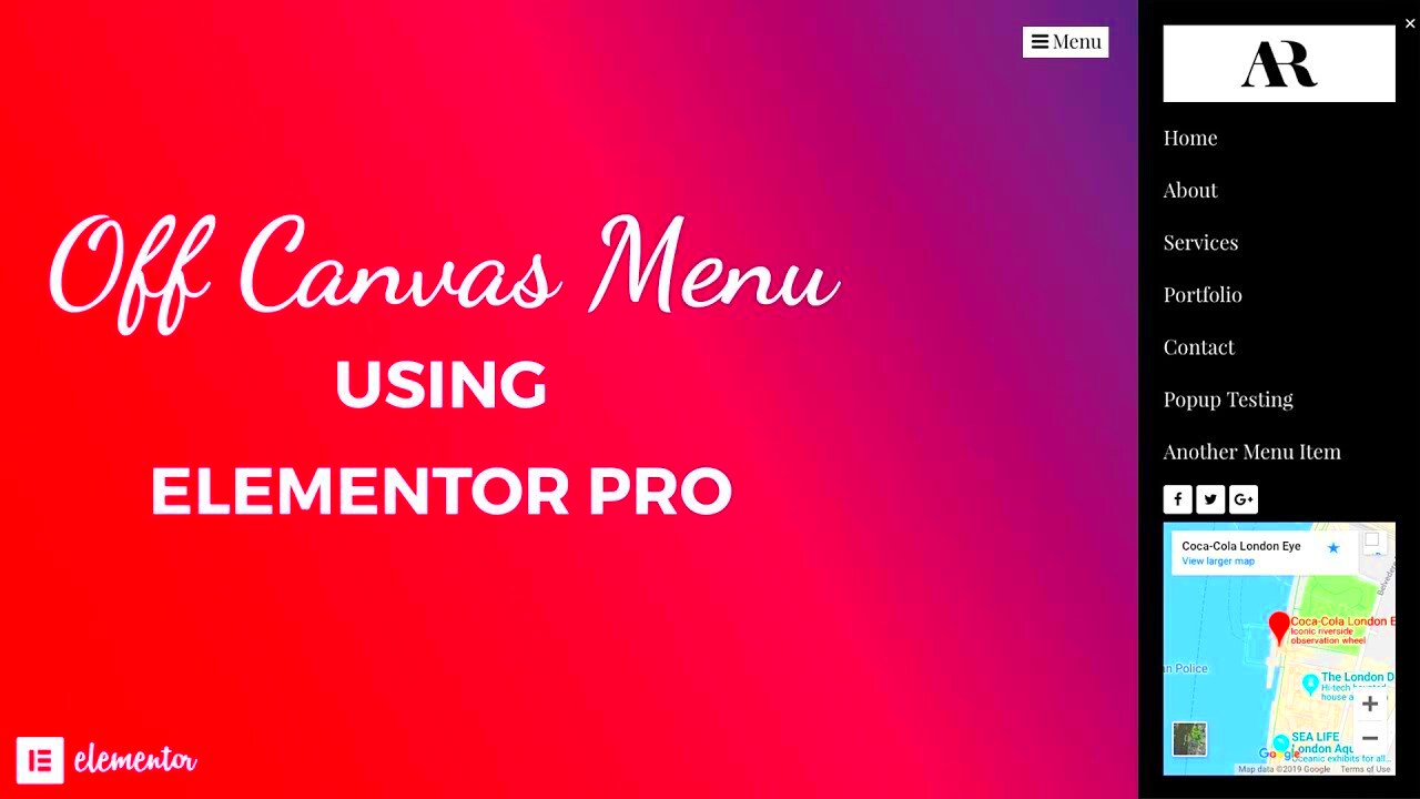 How to Build an OffCanvas Menu with Elementor Pro Popup Builder  YouTube