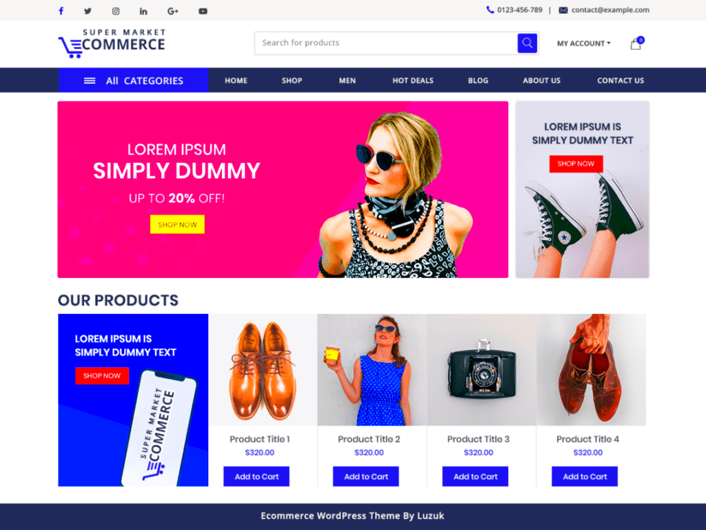 Download Free Supermarket Ecommerce WordPress theme  JustFreeWPThemes