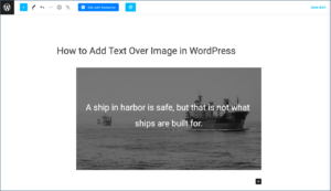 Adding Text Over Images Without Affecting Image Quality in WordPress