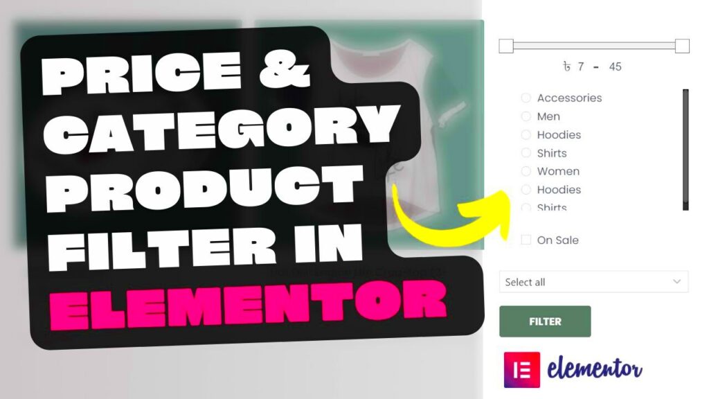 WooCommerce Price and Category Product Filter for Elementor Shop Page