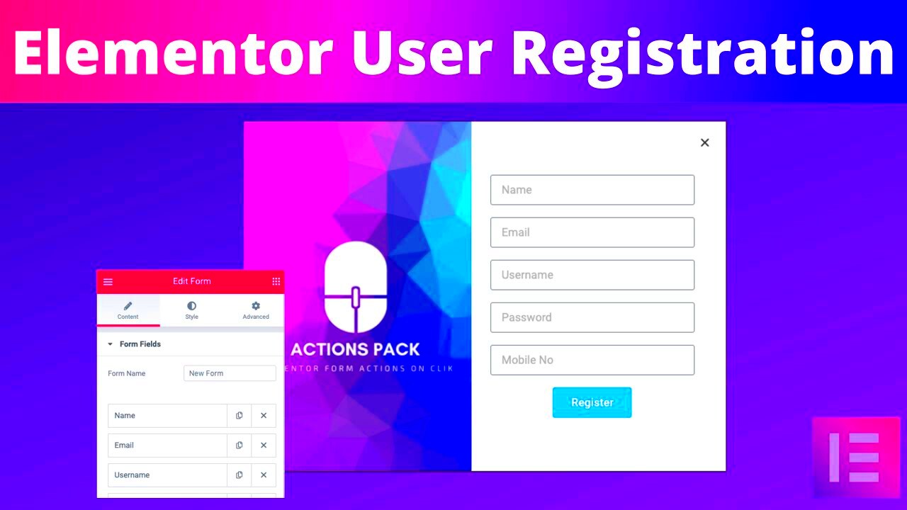 Create Elementor User Registration Form in 5 Easy Steps  YouTube