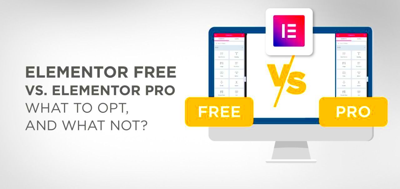 Elementor free vs Elementor Pro Comparison