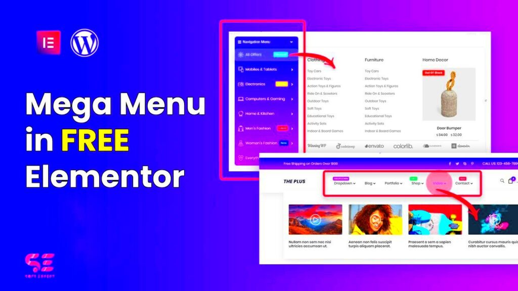 How to make a Mega Menu in Elementor for FREE  2023  YouTube