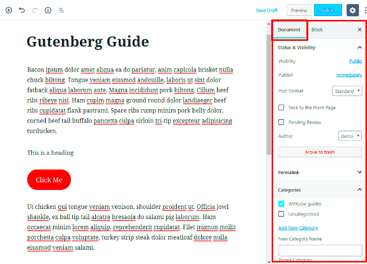 Wordpress Gutenberg Complete Tutorial  FallingBrick