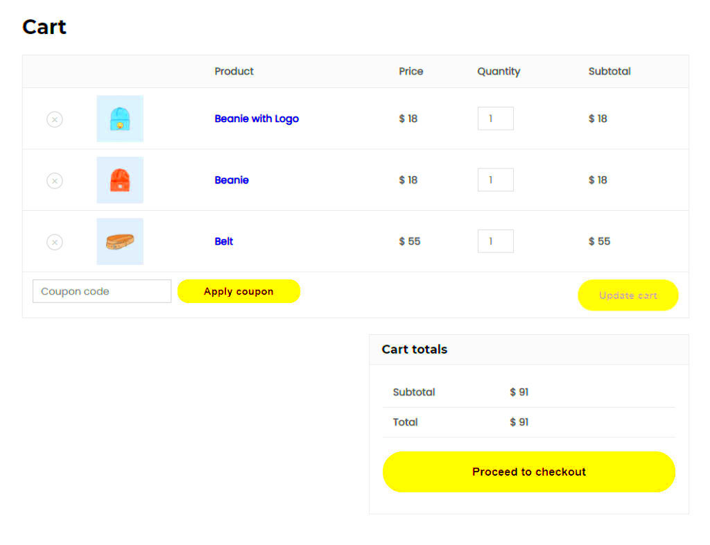 How to Customize WooCommerce Cart Page  QuadLayers